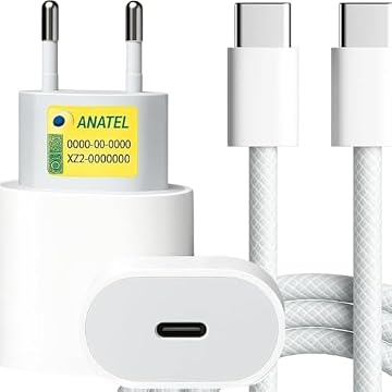 Carregador Turbo Tipo C compativel com iPhone 15, 15 pro,15 Pro Max, iPhone 16, 16 pro, 16 pro Max, Compativel c/IOS/Android/XIAOMI, Super Rapido, Fonte Entrada Tipo-C