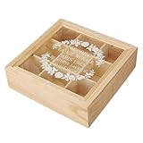 TISHITA Caja de Almacenamiento de Madera, Caja para Guardar Té, Caja para Baratijas