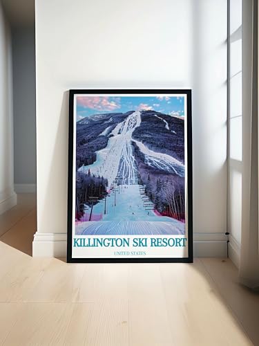 Timeless Ski Resort Posters - Explore Bear Mountain Adventure -