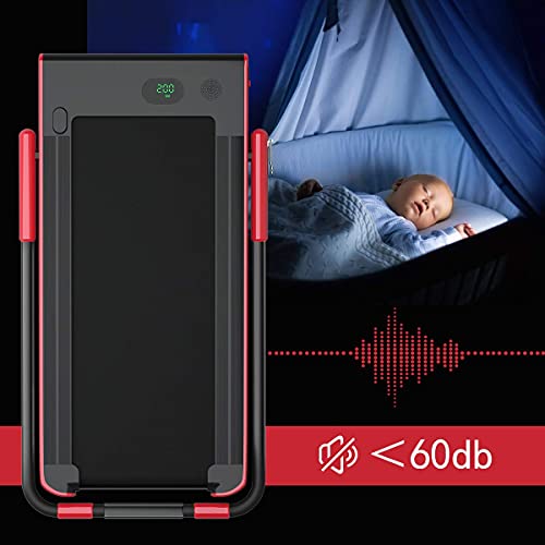 Goplus 2 In 1 Folding Treadmill, 2.25Hp Under Desk Electric Superfit Treadmill, Installation-Free With App Control, Remote Control, Blue Tooth Speaker And Led Display, Walking Jogging For Home Red #TOP6