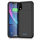 Battery Case for iPhone XR, iPosible 5500mAh Portable Rechargeable Charging Case Extended Battery Pack for Apple iPhone XR (6.1 inch) Protective Backup Cover Charger Case Power Bank-Black