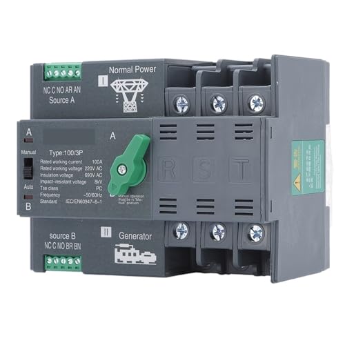 Commutateur de transfert automatique ATS 4P 63A 220V pour générateur