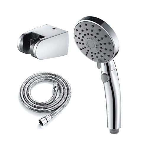 Pomme de douche 3 jets reglables avec flexible de 59 pouces haute pression