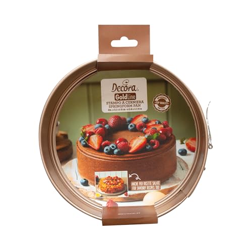 Decora, 0070114 Stampo, Dim. Ø 21,5 x h 10 cm, con pratica Chiusura a Cerniera per sformare facilmente ogni Preparazione, In Robusto Metallo Antiaderente