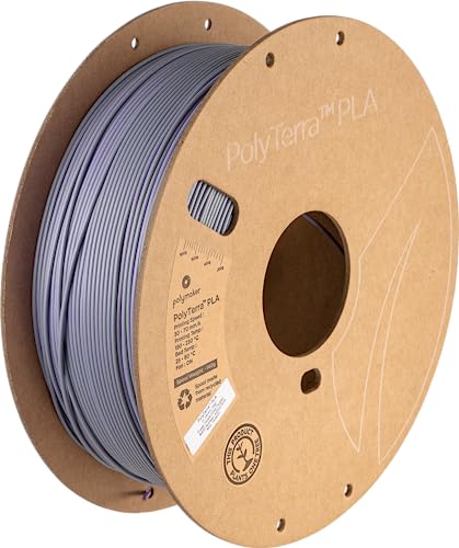 Image of Polymaker Dual Color Matte PLA Filament 1.75mm Grey-Purple, Coextrusion 3D Printer Filament 1kg - Experience Unique Dichromatic Matte Finish with PolyTerra (+ /- 0.03mm)