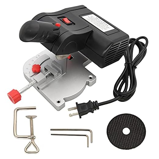 Mini Miter Saw, Mini Chop Saw for Crafts, Mini miter Cut-Off Chop Saw with 2" Blade 1/2" Cuting Depth Miter Adjust Miter Gauge for Cutting Metal Wood Plastic DIY Working