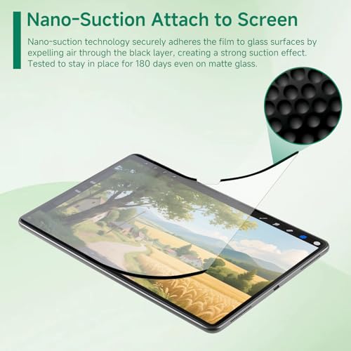 IRUYO FL Nano-Suction Paper Feel Screen Protector for iPad Air 13 Inch M4/M3/M2 (7th/6th Gen, 2024-2026), Removable, Reusable, Write as Real Paper, Anti Glare, Stable, Matte Finish by IRUYO FL - Image 2