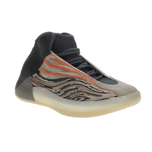 Image of adidas Yeezy Quantum Lace-Up Sneakers- Knitted Elastic Collar, Mesh Upper with RPU Cage, Boost Cushioning - Yeezy Shoes