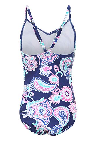 Image of Girls One Piece Swimsuits Hawaiian Ruffle Swimwear Kids Summer Bathing Suit 3-14 Years