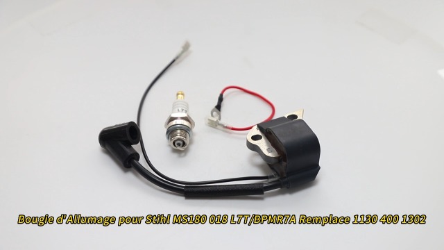 Kit Pièces Tronçonneuse Stihl MS170/MS180 - Bobine Allumage + Bougie + Filtre Air - Compatible 1130400 1302