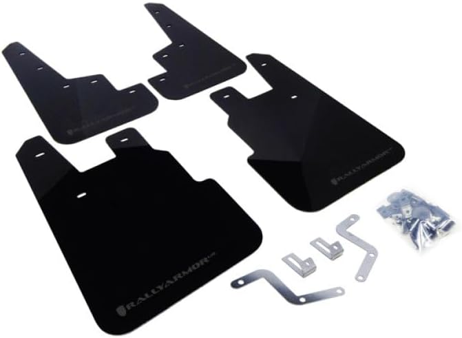 FASTMODZ Rally Armor MF28-UR-BLK/GRY Compatible with 14+ Subaru Forester Black Mud Flap w/Grey Logo