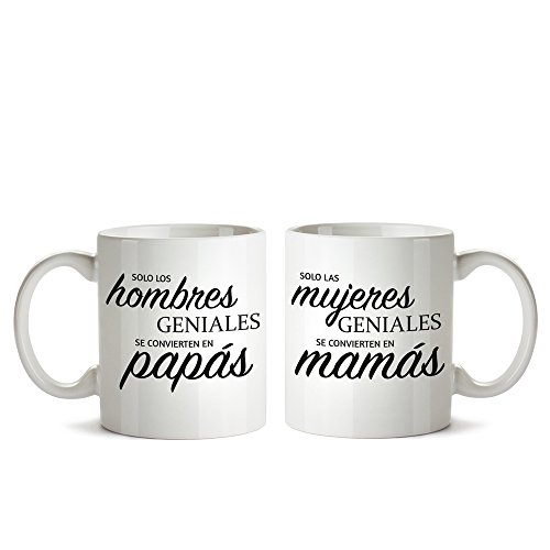 Juego Dos Tazas – Tazas café Blancas Mensaje –