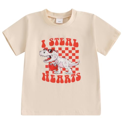 Kids Toddler Baby Boys Girls Valentine's T-Shirt Love Heart Graphic Short Sleeve Tee Tops