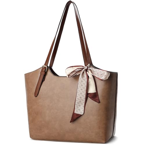 Image of ToLFE Tote Bags for Women Purses and Handbags Top Handle Satchel PU Leather Shoulder Hobo Bags | Top Handle