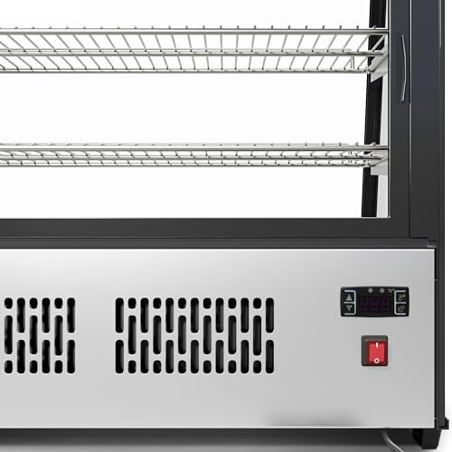 KoolMore 48 in. Refrigerated Bakery Display Case with Clear Glass Front, Sliding Rear Doors, LED Lighting, Adjustable Temperature, and Dual Shelving in Stainless-Steel, 7 cu. ft. (CDC-7C-SS) by KoolMore - Image 7