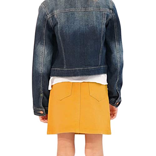 Kidpik Colored Denim Skirt|Pink Peacock|10 #TOP3