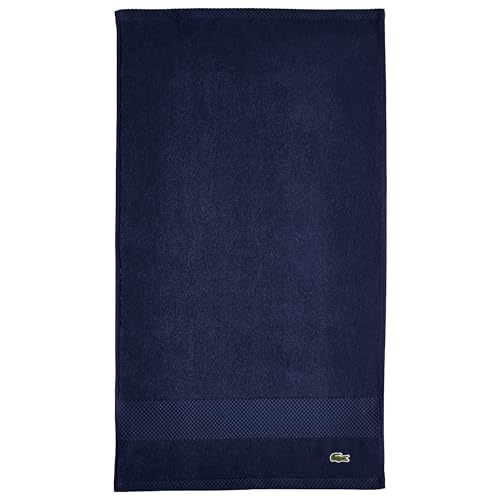 Lacoste Heritage - Toalla de Manos de algodón Supima, Azul Marino, 16 x 30 Pulgadas