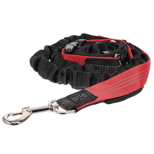 Happyyami Adjustable Dog Leash for Running Walking Training Hands Waist Harness Reflective Design for Nighttime Safety for Hiking Jogging with Your Pet