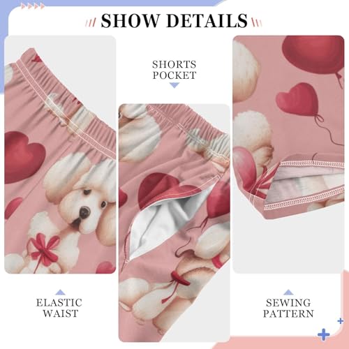 ZZXXB Poodle Balloons Boys Long Pants Soft Trousers Elastic Waist Kids Lounge Bottoms with Pockets S-XL4