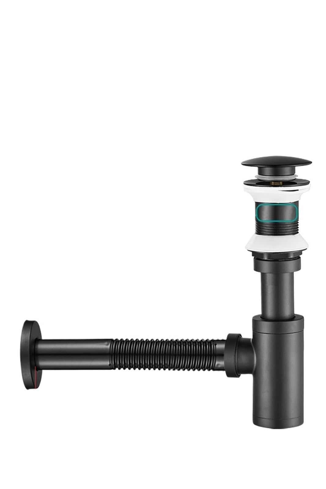 Cymmiyt Without Hole Set 500 Basin Waste Basin Bottle Trap Brass Bathroom Sink Siphon Drains With Pop Up Drain Black Pipe Waste(Without Hole Set 500)