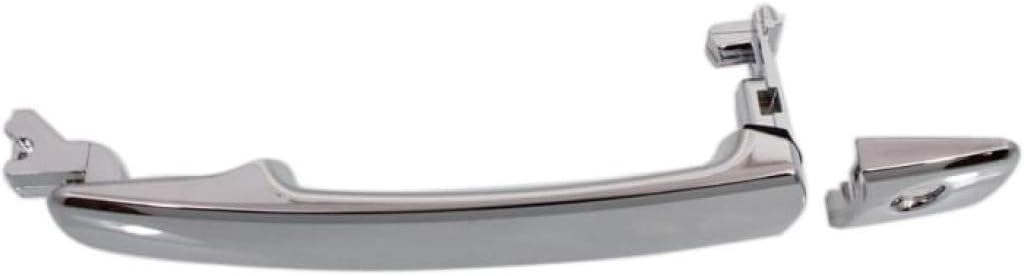 KarParts360 for Nissan Rogue Select 2014 2015 Exterior Door Handle Front, Driver Side Chrome | with Key Hole | Trim: S | NI1310126 | 80640CA012-PFM