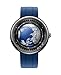 Price comparison product image CIGA Design Mechanical Automatic Watch - Blue Planet U Series Wristwatch Round Titanium Case Sapphire Crystal for Men and Women with Fluororubber Strap