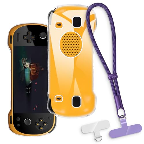 OAGELIM 2-in-1�ی�P�[�X�ƃ��X�g�X�g���b�v Ayaneo Pocket FIT �Ƃ̌݊������� ���O���\�ȃ��j���[�h�t���d�b�J�o�[�A����~�ߕ����h�~�O���b�v�n���h�� (�N���A + �p�[�v��)