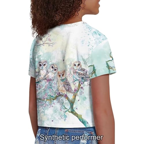 Image of 4th of July Shirt for Girls 7-8 Years US Flag Crop Tops Kids Outfit Independent Day Graphic Tee-