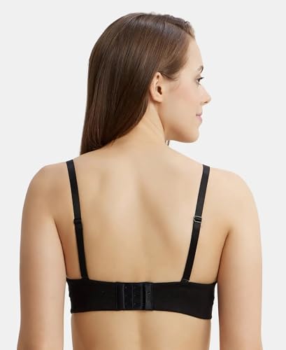 Image of Jockey FE52 Women's Under-Wired Padded Super Combed Cotton Elastane Stretch Full Coverage Multiway Styling Strapless Bra with Ultra-Grip Support Band