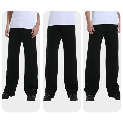 Sweatpants for Tall Men, Big and Tall Size, Men's Extra Long Inseam, Mens Casual Fit Loose Drawstring Black Pants3