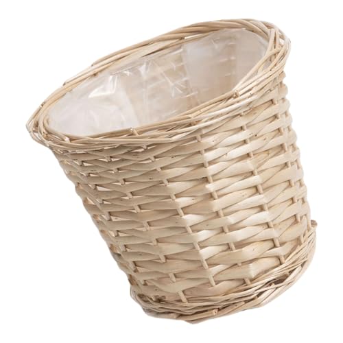 AWJUWHBJ Handgewebter Pflanzgefäß, Blumenkorb, Pflanztöpfe, geeignet für Innen- und Außenbereich, dekoratives Pflanzzubehör, Innen- und Außenbereich