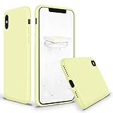 SURPHY Silicone Case Compatible with iPhone Xs MAX Case, Slim Soft Liquid Silicone Rubber Full Body Protection Phone Case Cover with Microfiber Lining for iPhone Xs MAX Case 6.5