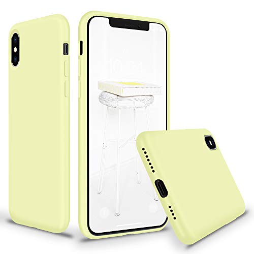 SURPHY Silicone Case Compatible with iPhone Xs MAX Case, Slim Soft Liquid Silicone Rubber Full Body Protection Phone Case Cover with Microfiber Lining for iPhone Xs MAX Case 6.5