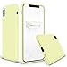 SURPHY iPhone Xs Max Silicone Case, Slim Liquid Silicone Protective Phone Case Cover (Full Body Thin Case with Microfiber Lining) Compatible with Apple iPhone Xs Max 6.5, Light Yellow