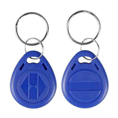 YAVIS 10pcs Badges RFID modifiable Porte-clés Inscriptible 125Khz Transpondeur T5577 / EM4305 Keyfobs NFC Token Tag Proximité EM ID Carte pour Système...