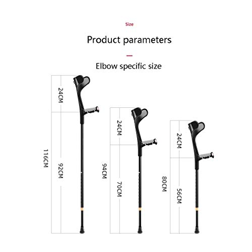 Stampelle per avambraccio Canes 1 paio - Impugnatura ergonomica con impugnatura comoda - Stampella per polsini leggeri, regolabili, ergonomiche, punte in gomma sostituibili antiscivolo Keep it in