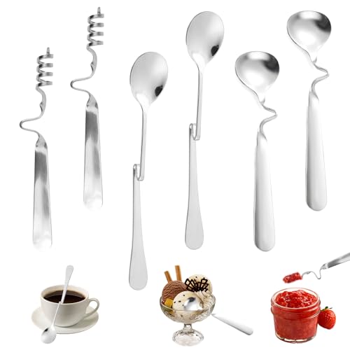 6 Piezas Cuchara Miel De Acero Inoxidable, Cuchara Para Miel Y Mermelada, Cuchara De Miel,Cuchara De Miel Acero Inoxidable,Cucharas De Mermelada Para Fiestas, Bodas, Cumpleaños, Navidad, Bautizos