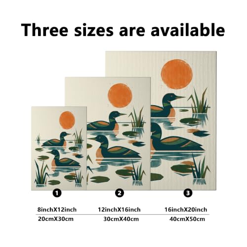 Cuadro de estanque de patos abstracto, decoración moderna en lienzo para dormitorio 6