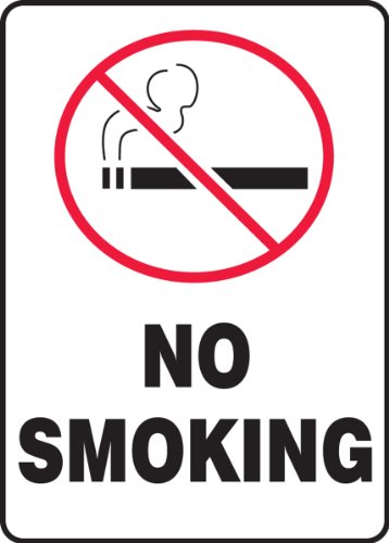 Panneau de signalisation rigide No Smoking en plastique résistant