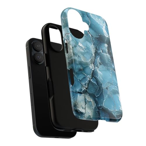 Coque iPhone 16 bleue rigide pour protéger des rayures