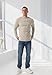 Askdeer Men's T-Shirts Cotton Mock Turtleneck Long Sleeve Shirts Lightweight Thermal Pullover Sweaters Apricot