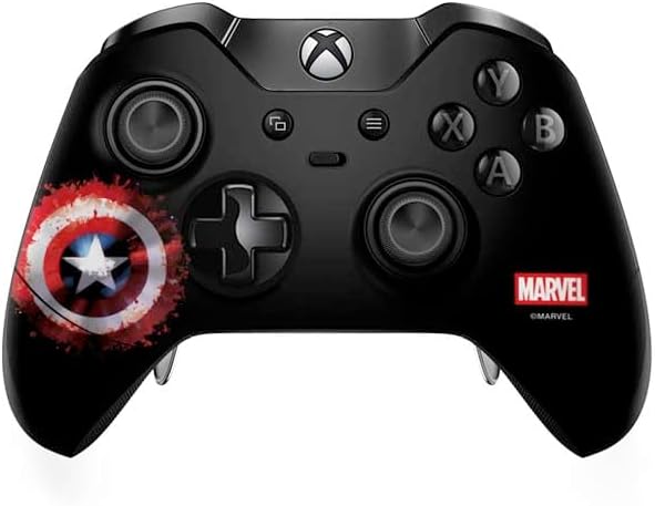 Skinit Decal Gaming Skin Compatible with Xbox One Elite Controller - Officially Licensed Marvel Captain America Portrait Design