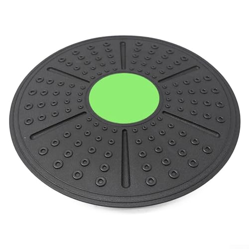 Tabla de equilibrio de ejercicio para estabilidad central y fitness funcional con movimiento de inclinación y rotación de hasta 15 grados para ejercicios dinámicos (negro y verde)