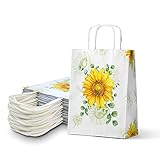 Sunflower Candy Bags with Handles Sunflower Themed Party Gift Bag for Thanksgiving Summer Fall...