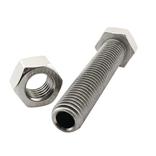 Image of 1pcs Cylindrical Hollow External Hexagon Screw 304 Stainless Steel Lamp Threading Screws Through Hole Bolt M12x60