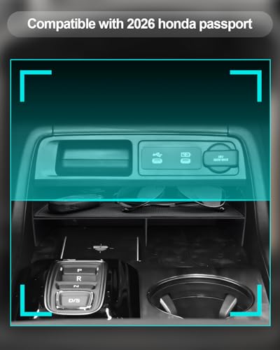 Image of CDEFG 2023 2024 2025 2026 Pilot Center Console Organizer Tray for 2023-2026 Honda Pilot /2024-2026 Passport Accessories Middle Console Storage Box(Divider)