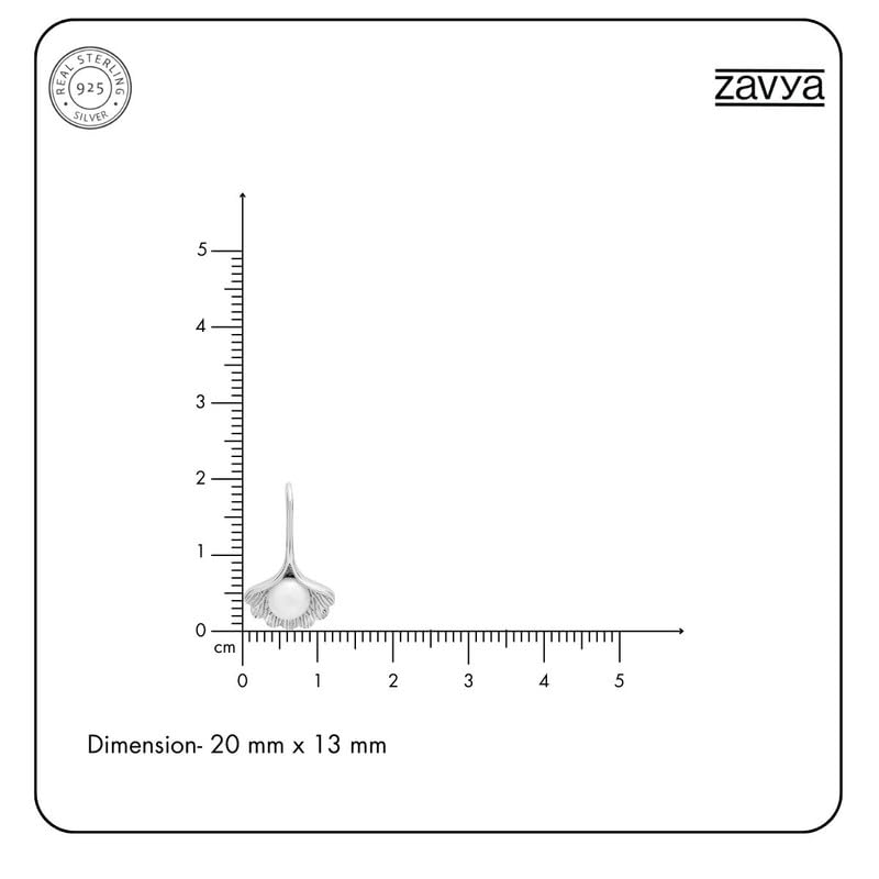 ZAVYA 925 Sterling Silver Designer Rhodium Plated Pearl Stud Earrings for Women | Stylish Silver Jewellery | Gift Women & Girls | With Certificate of Authenticity and 925 Hallmark - Image 6