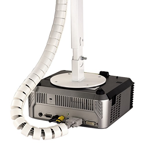 Hama Kabelschlauch mit Einziehhilfe (Flexibler Kabelkanal f&uuml;r Kabelmanagement und Kabelschutz, Kabelspirale f&uuml;r Flexible B&uuml;ndelweite, Kunststoff, Ø 30 mm, 2,5m) wei&szlig;
