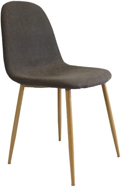 SHIITO – Silla de Comedor con Estilo Moderno – 42 x 43 x 87 cm – Modelo Cody 2 – Sencilla y Elegante – Patas Metálicas Efecto Madera – Tapizado Marrón SHIITO – Silla de Comedor con Estilo Moderno – 42 x 43 x 87 cm – Modelo Cody 2 – Sencilla y Elegante – Patas Metálicas Efecto Madera – Tapizado Marrón