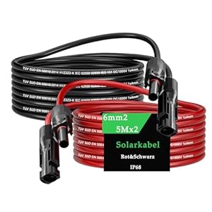MXRPV Solarkabel 6mm² 5m Rot Schwarz